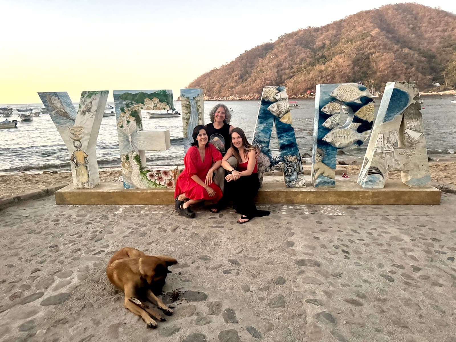 Sunset on a beach in Yelapa, Mexico
