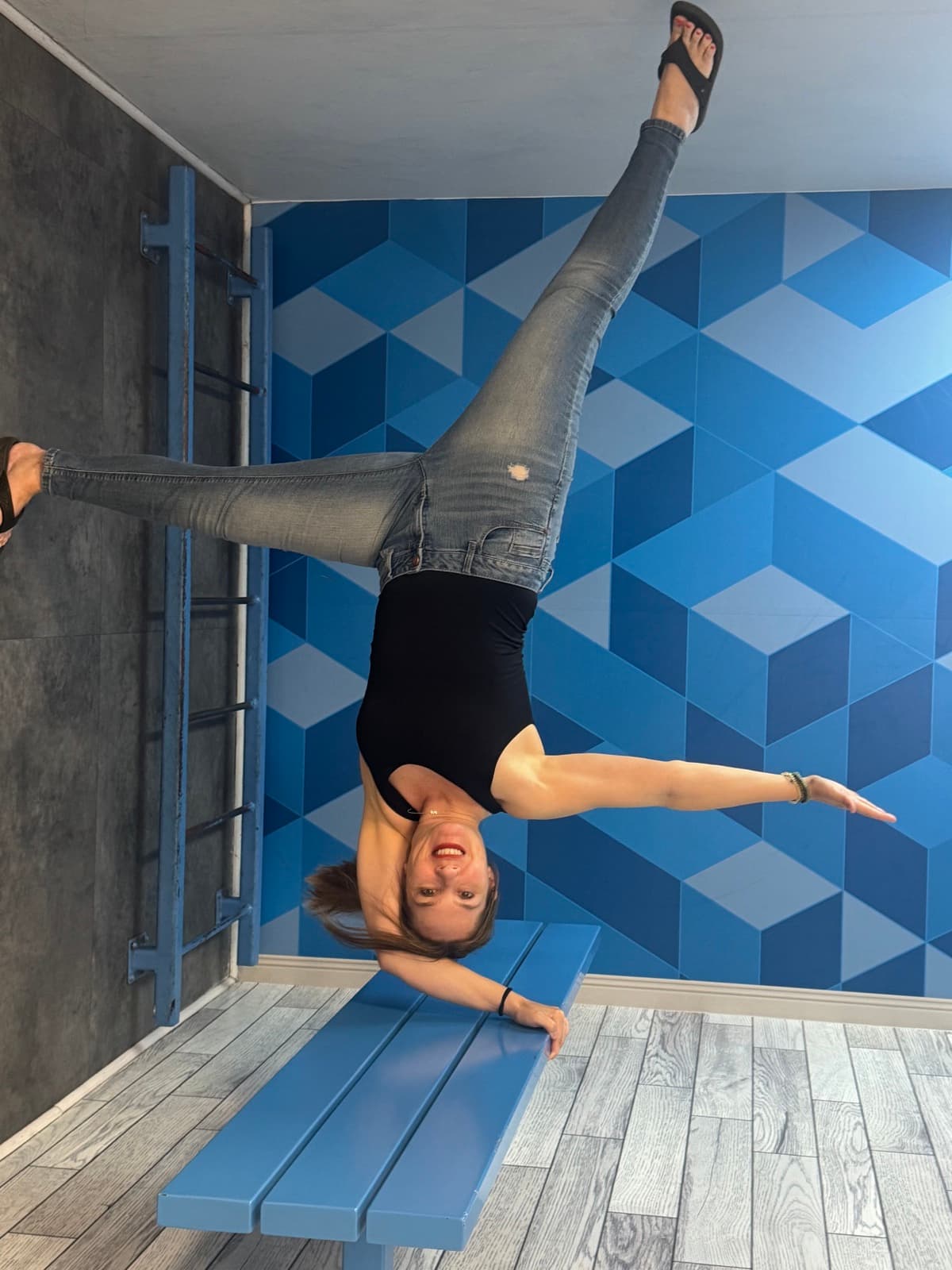 Rachel Patten in a handstand, embodiment and strength